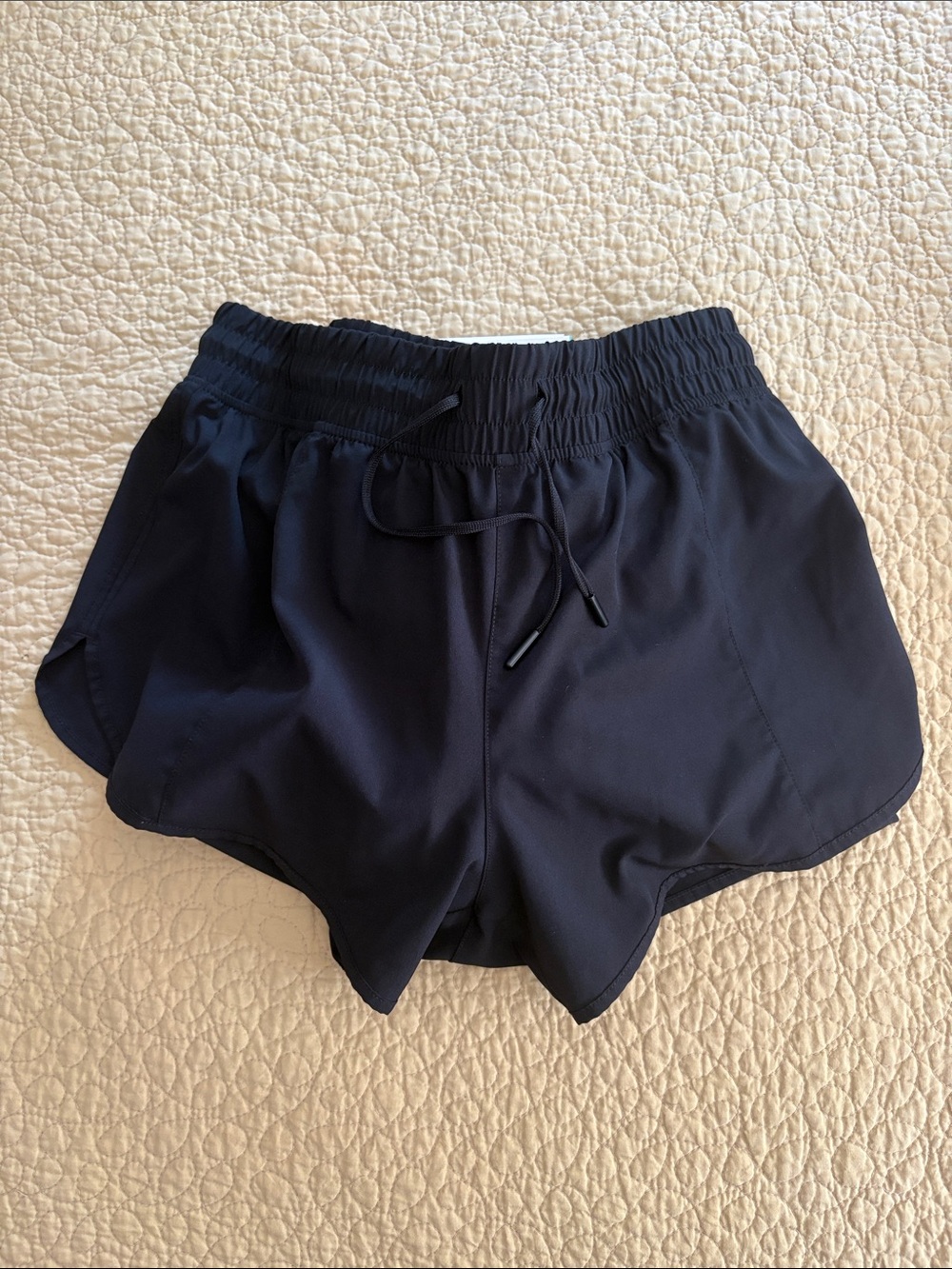 90 Degree By Reflex Dark Navy Elastic Waist Athletic Shorts